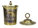 A MAGNIFICENT RUSSIAN PARCEL-GILT SILVER PRESENTATION LIDDED CUP, 1839. Of tapering cylindrical Изображение - 3