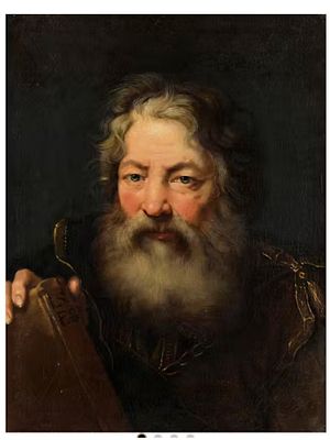 AN IGNAZ STERN, CALLED IGNAZIO STELLA (1680–1748), PORTRAIT OF A BEARDED MAN WITH A BOOK. A 