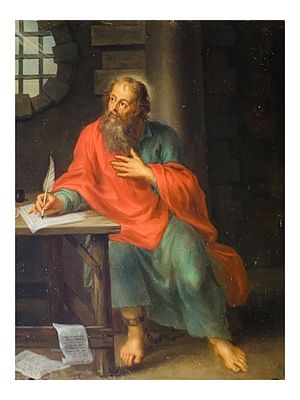 AN OIL ON BOARD PAINTING OF SAINT PAUL BY GERARD SEGHERS, FLEMISH, 1591 - 1651. Gerard Seghers 