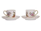 A PAIR OF RUSSIAN PORCELAIN CUPS AND SAUCERS, MID 19TH CENTURY. Each cup of cylindrical form Изображение - 2
