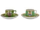 A PAIR OF SOVIET PORCELAIN PORTRAIT CUPS AND SAUCERS, DMITROVSKAYA PORCELAIN FACTORY (FORMERLY Изображение - 1