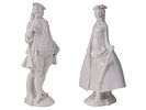 A PAIR OF MEISSEN WHITE PORCELAIN FIGURES OF AN 18TH CENTURY GENTLEMAN AND LADY, MODELED BY Изображение - 1