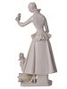 A MEISSEN WHITE PORCELAIN FIGURE OF A LADY WITH A DOG, MODELED BY PAUL SCHEURICH, GERMANY Изображение - 2