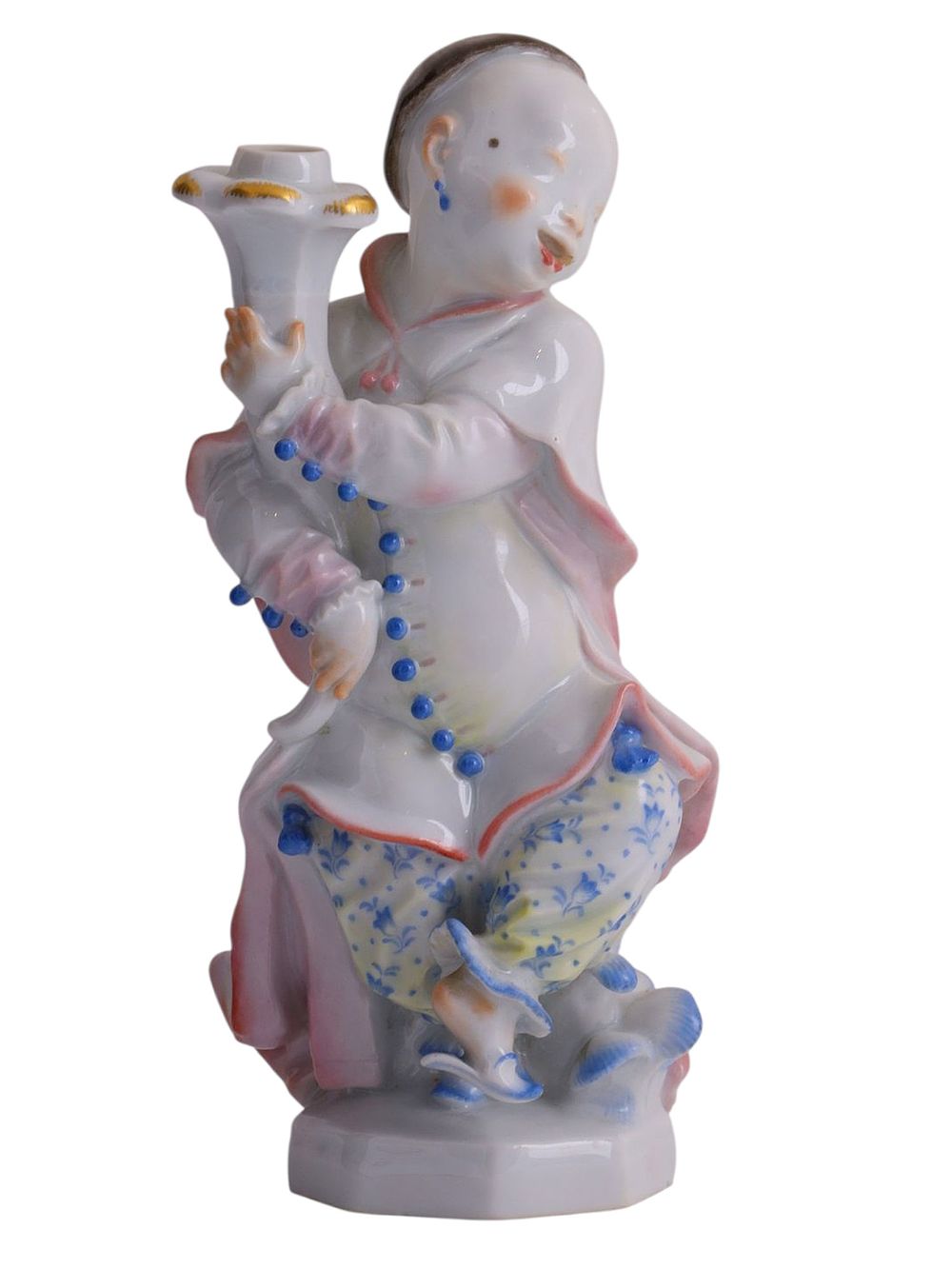A MEISSEN PORCELAIN FIGURE OF A DANCING CHINESE BOY BY PAUL SCHEURICH, GERMANY, CA. 1926. Hard-pa 