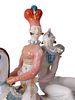 A MEISSEN HAND-PAINTED PORCELAIN FIGURAL GROUPING OF A HUSSAR AND WOMAN ON HORSEBACK. Hand-painte Изображение - 2