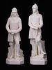 A PAIR OF VICTORIAN ENGLISH PARIAN WARE FIGURES, HODSON AND HAVELOCK, INDIA COLONIALISM. A pair Изображение - 1