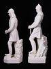 A PAIR OF VICTORIAN ENGLISH PARIAN WARE FIGURES, HODSON AND HAVELOCK, INDIA COLONIALISM. A pair Изображение - 3