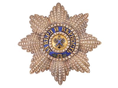 AN IMPERIAL RUSSIAN ORDER OF ST. ANDREW THE FIRST CALLED, BREAST STAR, CA. 1880. Russia 