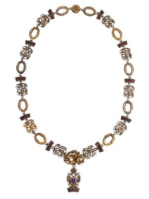 AN IMPERIAL AUSTRIAN ORDER OF THE IRON CROWN WITH COLLAR CHAIN, LATE 19TH–EARLY 20TH CENTURY. Sil 