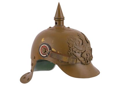 A PRUSSIAN MODEL 1915 PICKELHAUBE HELMET, IMPERIAL GERMANY, WORLD WAR I PERIOD. Of regulation 
