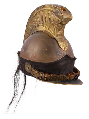 A FRENCH FIRST EMPIRE NAPOLEONIC MODEL 1810 CUIRASSIER HELMET, OTHER RANKS, FRANCE, CIRCA 1810–1815