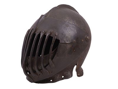 AN ITALIAN GIOCO DEL PONTE CLOSED HELMET, PISA, 17TH CENTURY. A closed helmet (close helm) that 