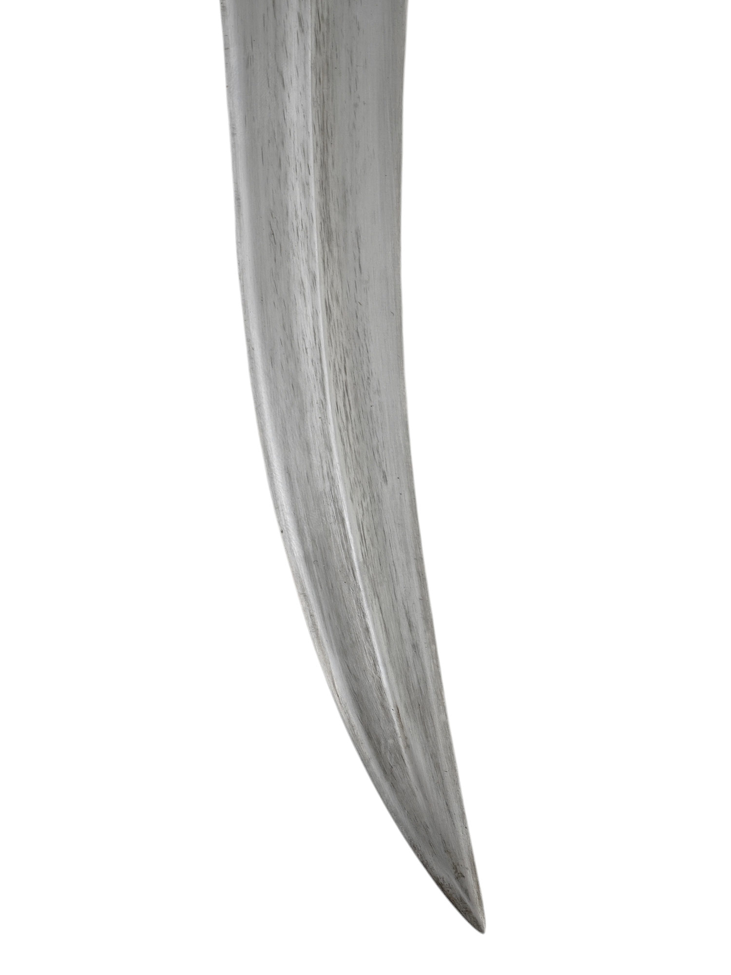 A SILVER MOUNTED KHANJAR, 19THC.