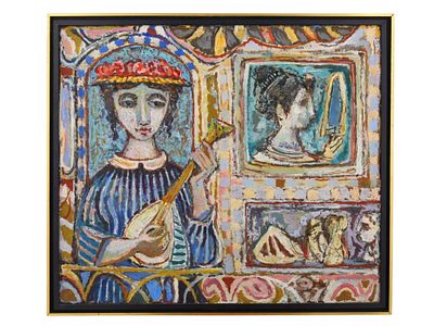 A GERARD NEGELSPACH, FRENCH-AMERICAN, OIL ON CANVAS PAINTING. GERARD NEGELSPACH (French-American 