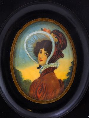 A EUROPEAN MINIATURE BY EDOUARD CABANE, 19TH C. Edouard Cabane (1867-1942), a miniature oval 