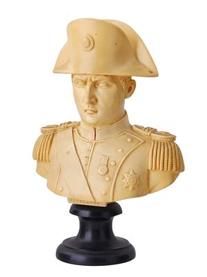 A CARVED BUST OF NAPOLEON, SIGNED G. RUGGERI, ITALY, LATE 19TH CENTURY. A finely detailed bust 