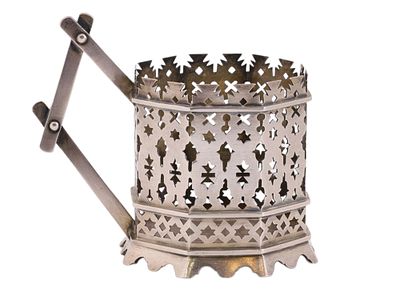СЕРЕБРЯНЫЙ ПОДСТАКАННИК В НЕОРУССКОМ СТИЛЕ. НЕИЗВЕСТНАЯ МАСТЕРСКАЯ. РОССИЯ, САНКТ-ПЕТЕРБУРГ, 1874 Г.