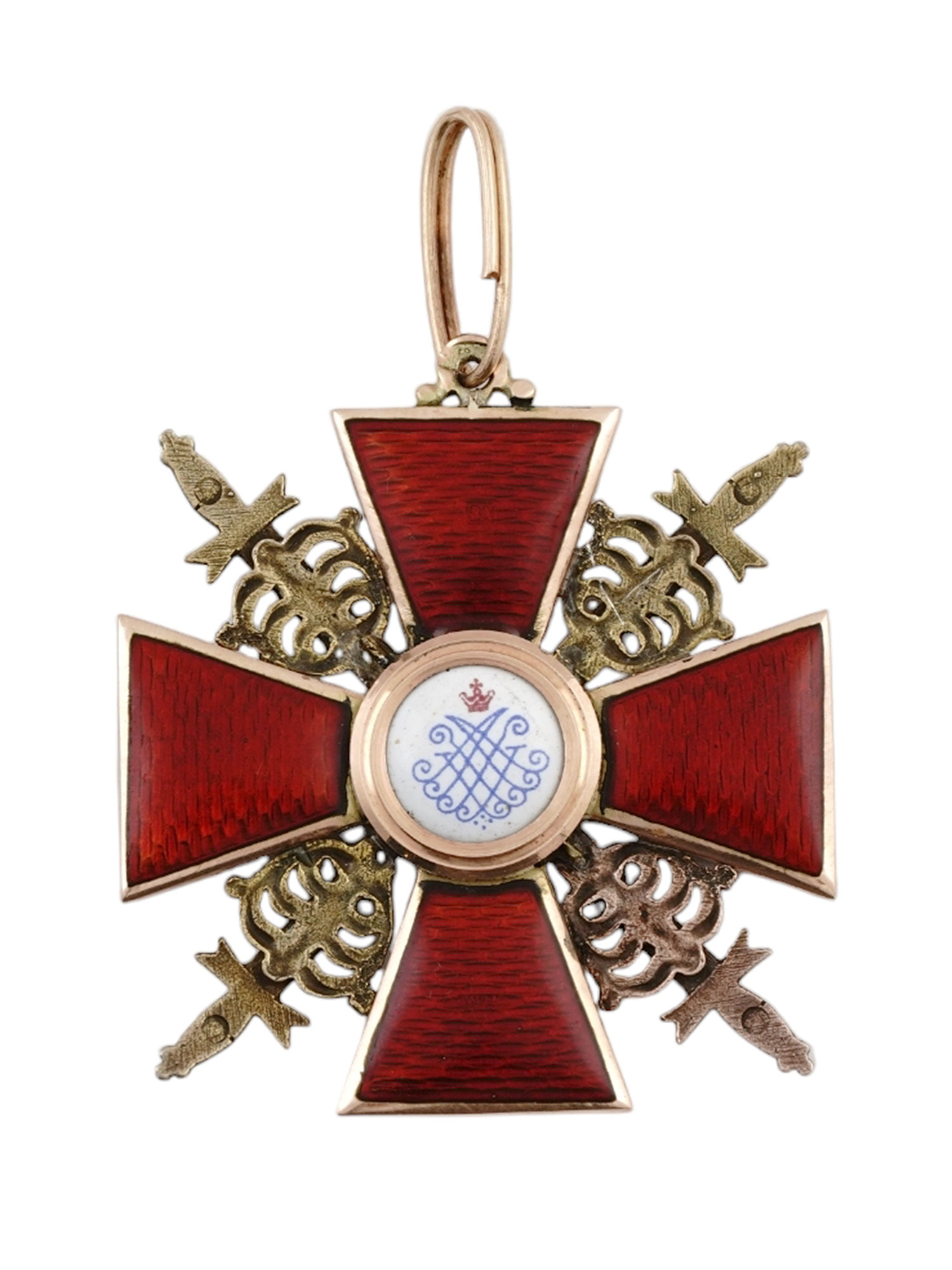 A RUSSIAN ORDER OF ST. ANNA 2ND CLASS IN GOLD, CA. 1900