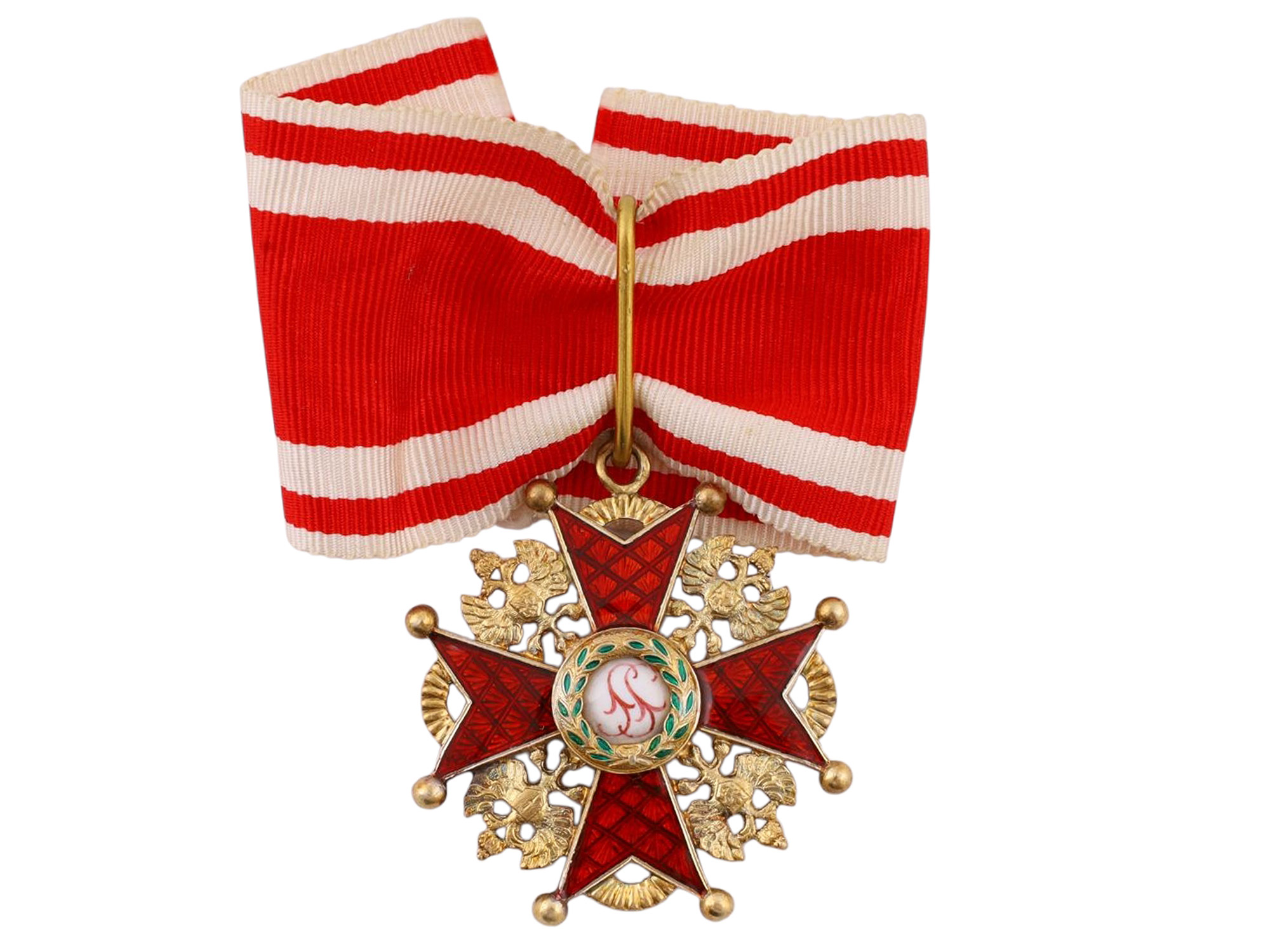 AN ORDER OF ST. STANISLAUS, 3RD CLASS, IN GILT-SILVER, FRANCE, CA. 1910