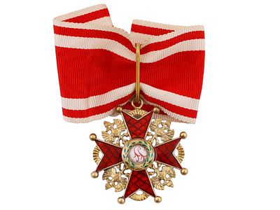 AN ORDER OF ST. STANISLAUS, 3RD CLASS, IN GILT-SILVER, FRANCE, CA. 1910. Imperial Order of St. 