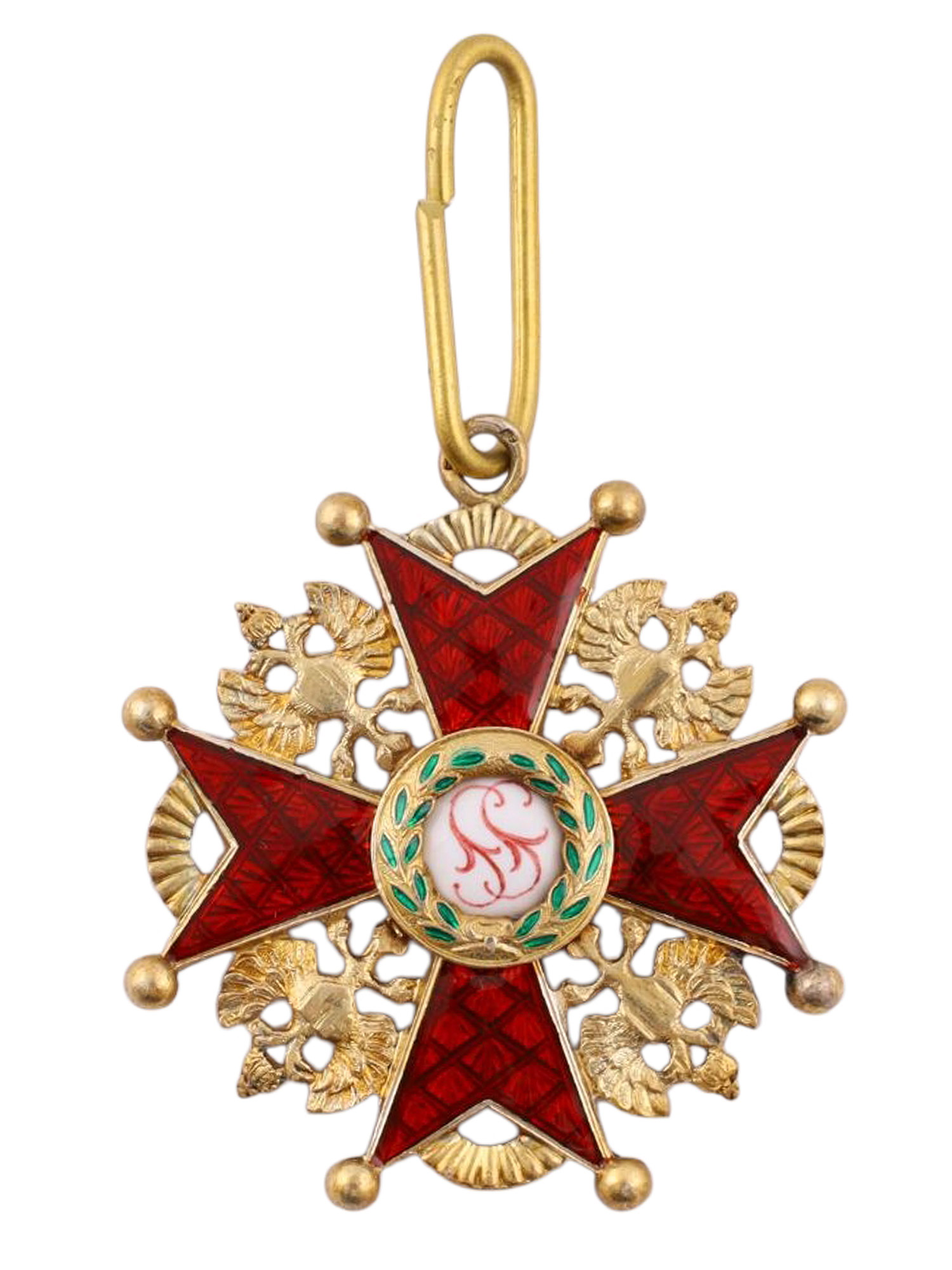 AN ORDER OF ST. STANISLAUS, 3RD CLASS, IN GILT-SILVER, FRANCE, CA. 1910