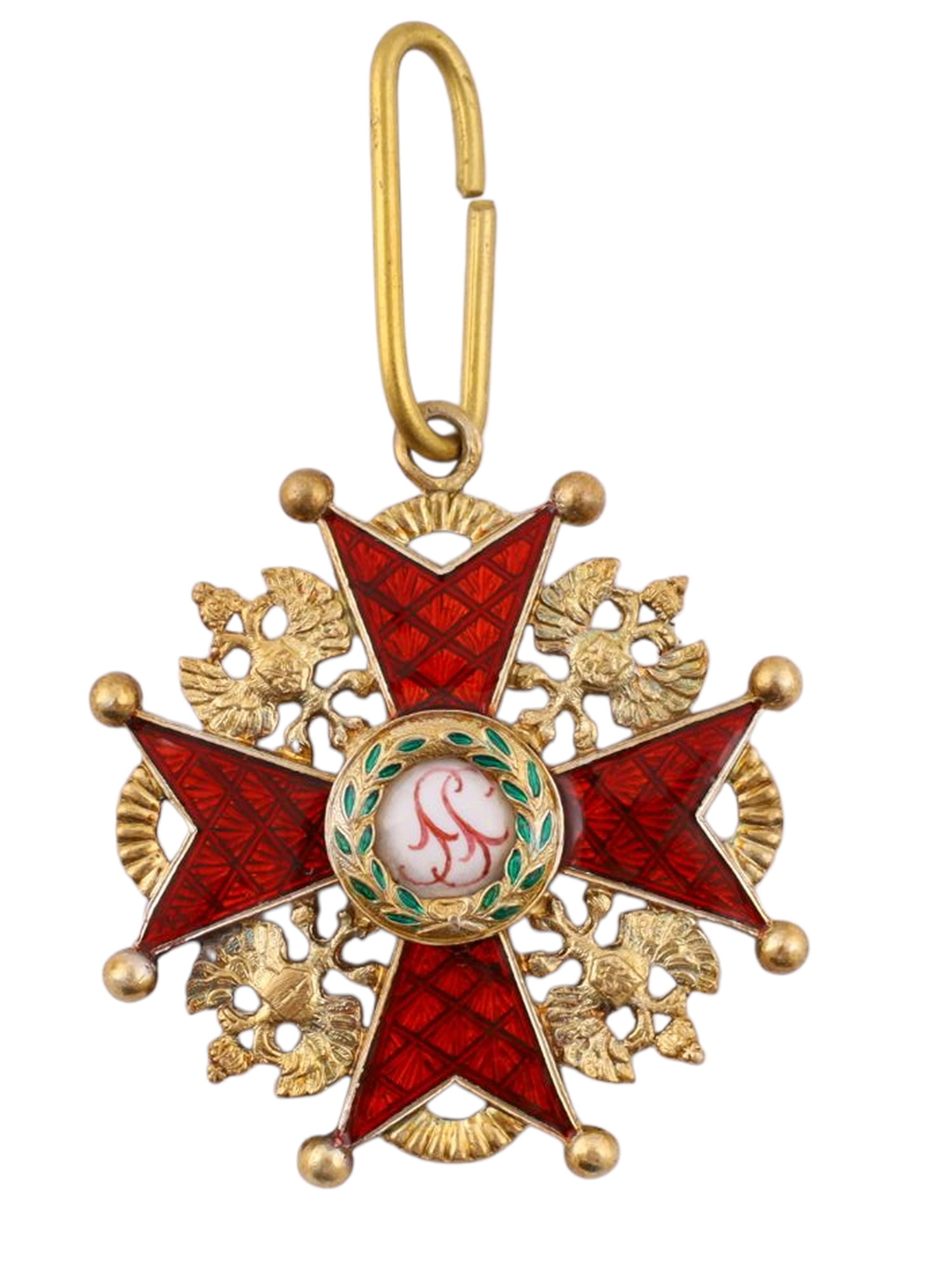 AN ORDER OF ST. STANISLAUS, 3RD CLASS, IN GILT-SILVER, FRANCE, CA. 1910
