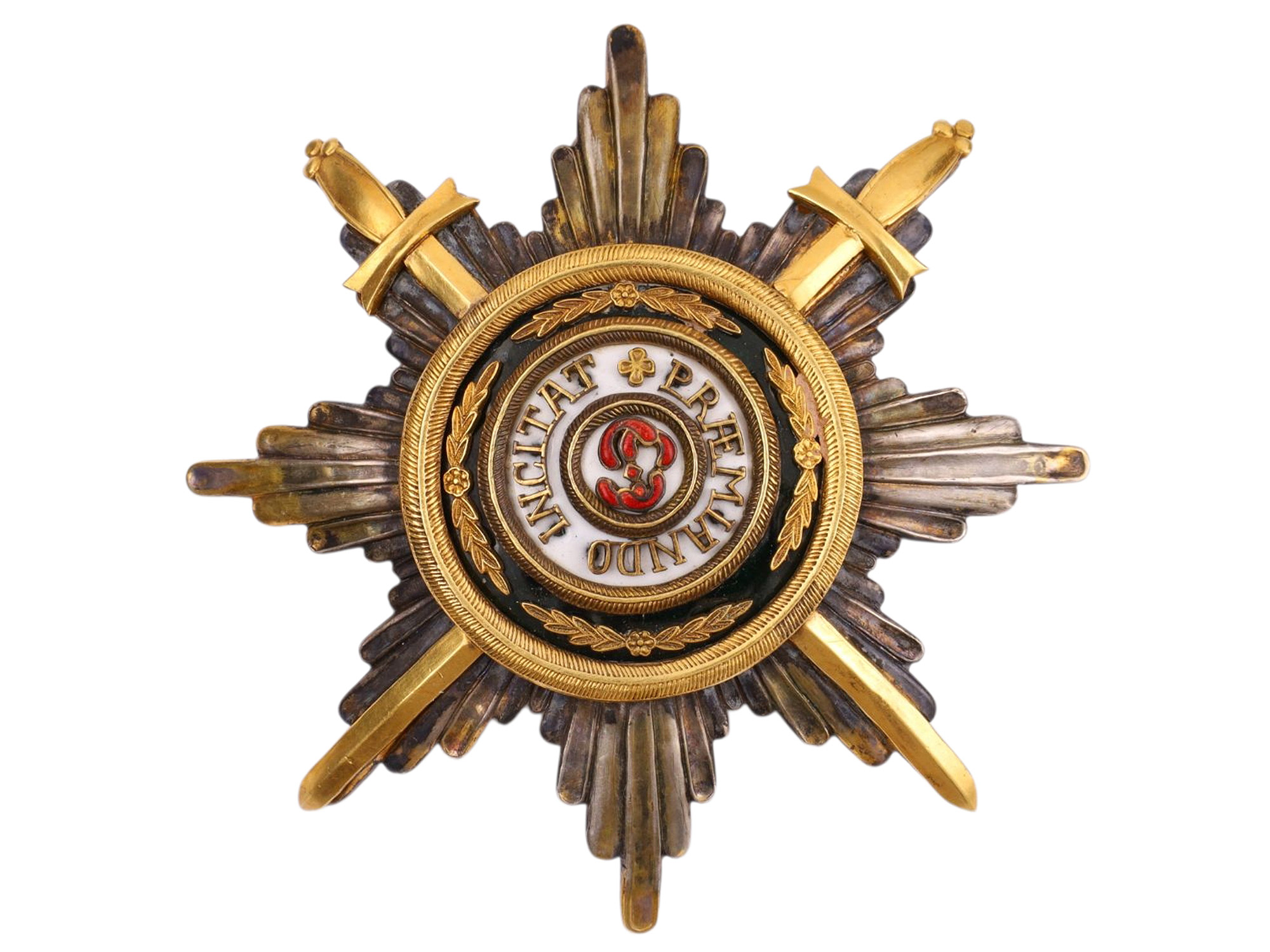 AN ORDER OF SAINT ANNE, BREAST STAR WITH SWORDS, RUSSIAN EMPIRE