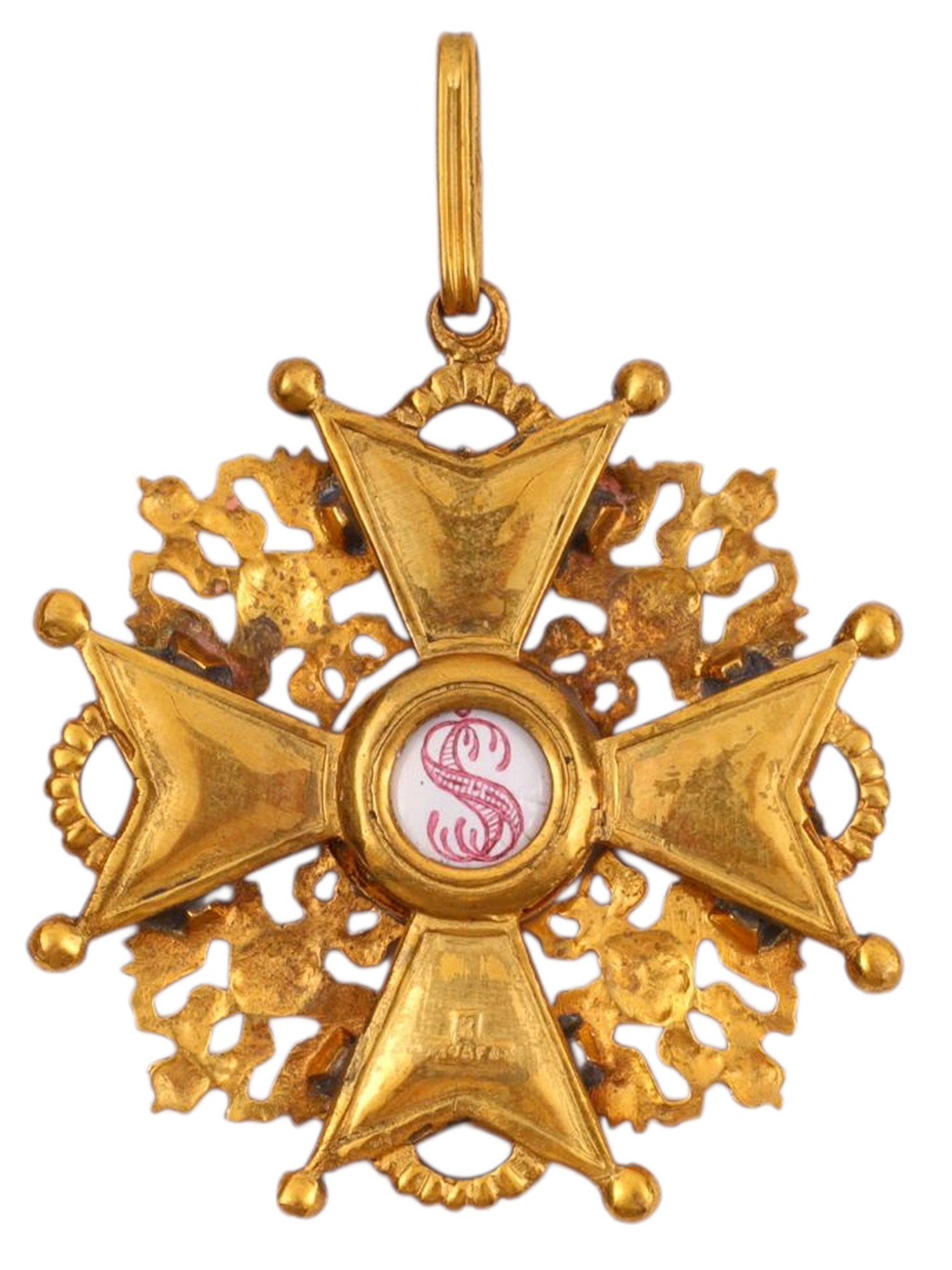 A RUSSIAN ORDER OF ST. STANISLAUS 2ND CLASS CIVIL DIVISION IN GOLD
