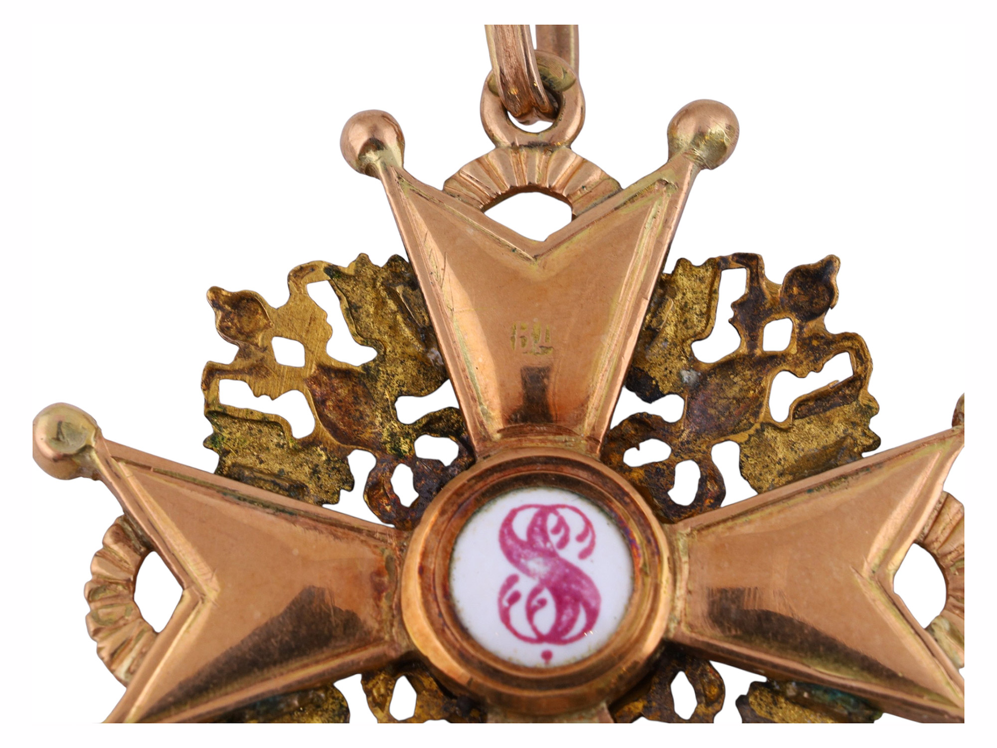 A RUSSIAN ORDER ST. STANISLAUS, 3RD CLASS IN GOLD