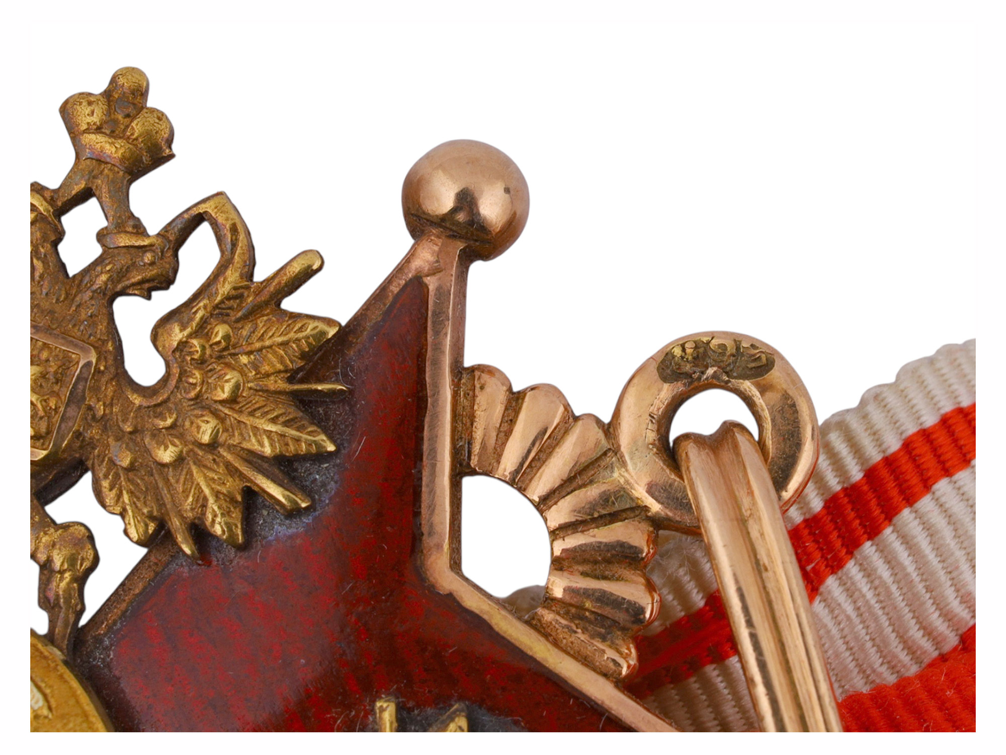 A RUSSIAN IMPERIAL ORDER OF ST. STANISLAUS, 3RD CLASS, IN GOLD, BY ALBERT KEIBEL