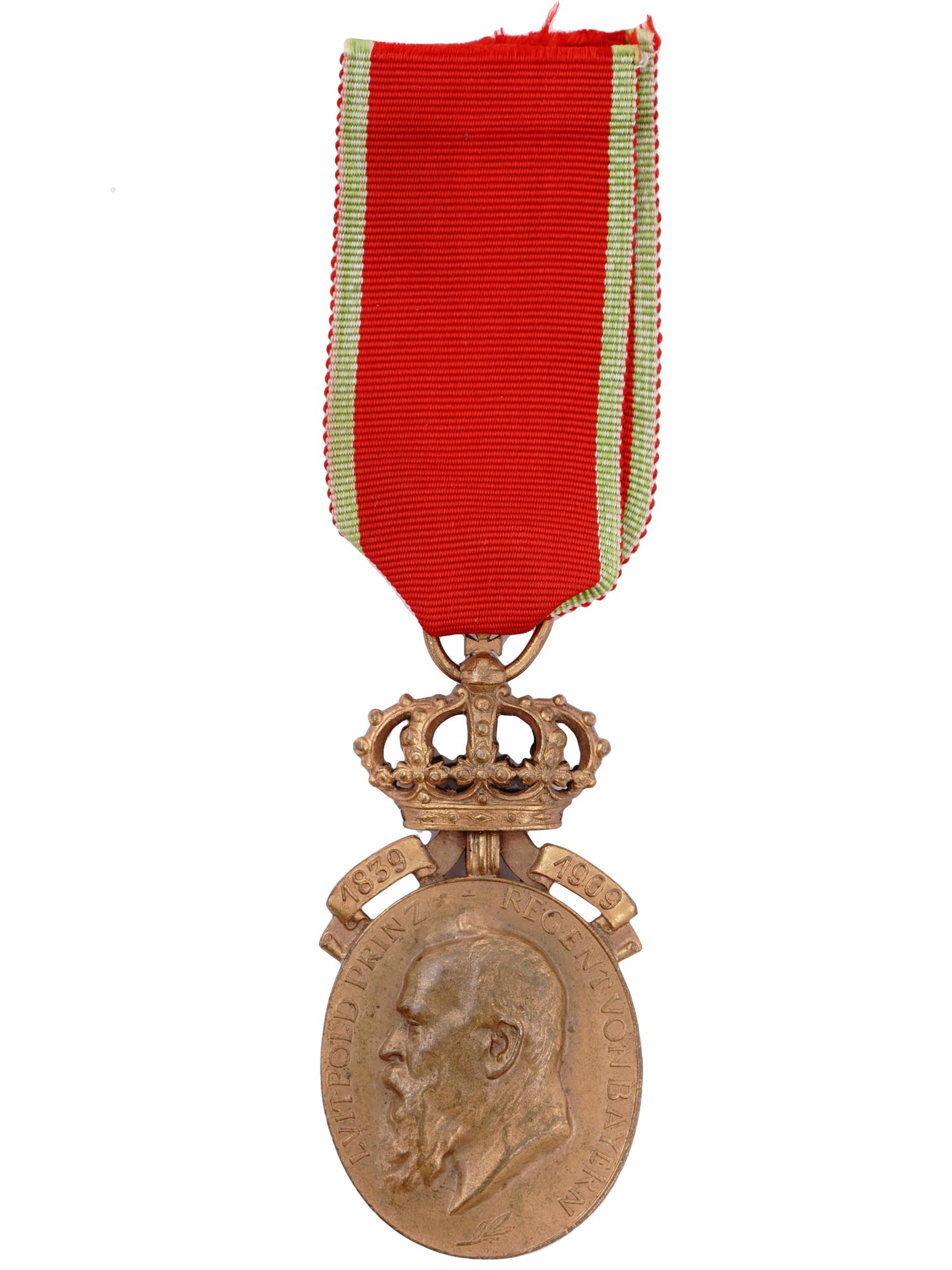 A PRINCE REGENT LUITPOLD OF BAVARIA MEDAL WITH CROWN, 1909