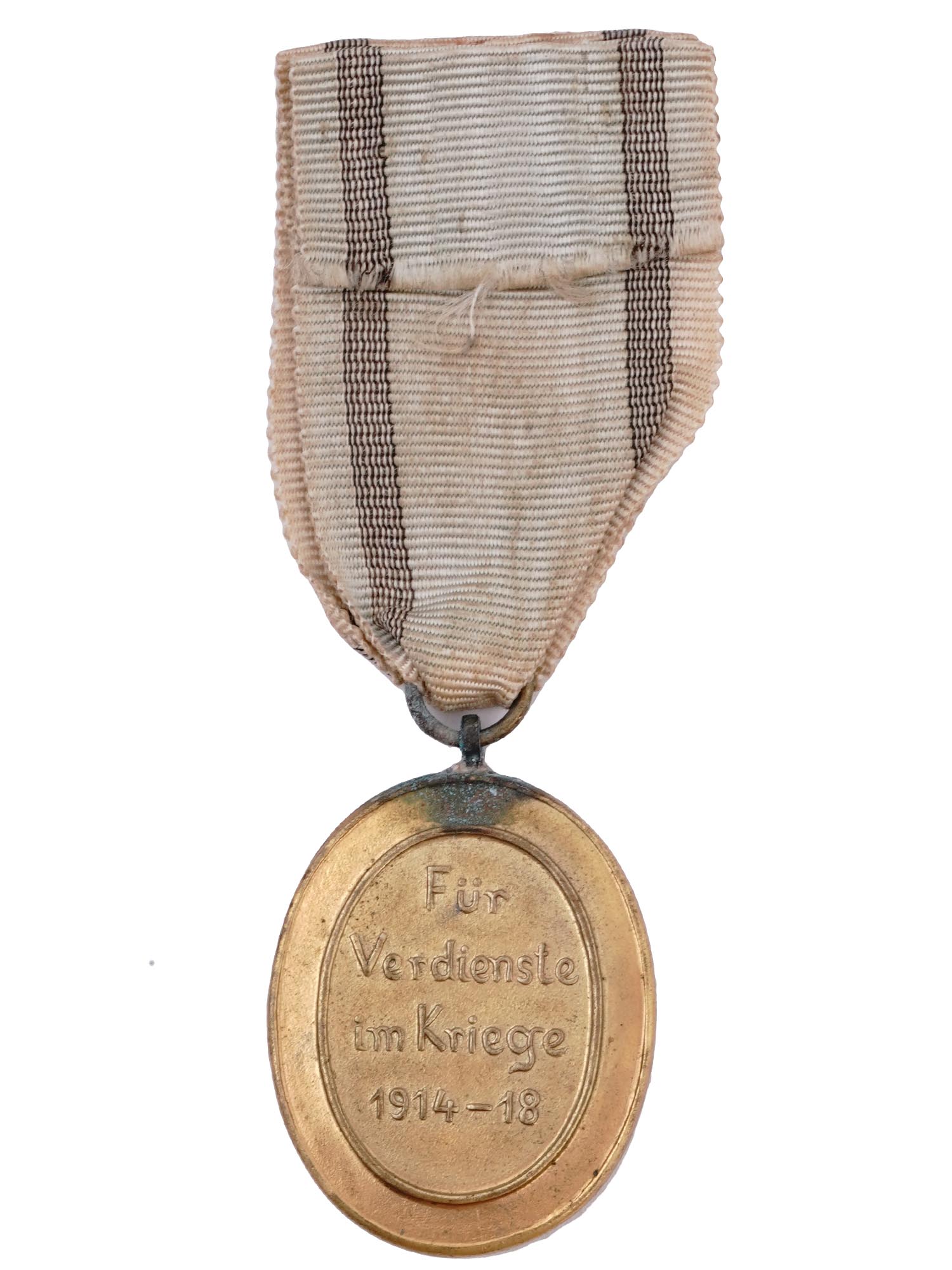 A WW1 BAVARIAN RED CROSS WAR MERIT MEDAL W/ ORIGINAL RIBBON
