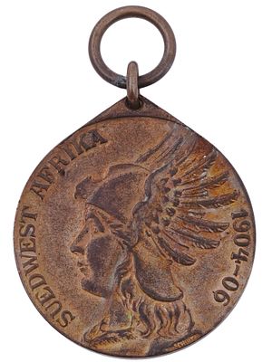 A GERMAN COLONIAL SOUTHWEST AFRICA MEDAL, 1904-1906. A German Colonial Southwest Africa medal 