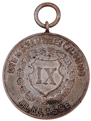 A C. 1913 BAVARIAN LANDWEHR LONG SERVICE MEDAL, 3RD CLASS. A Bavarian Landwehr Long Service 