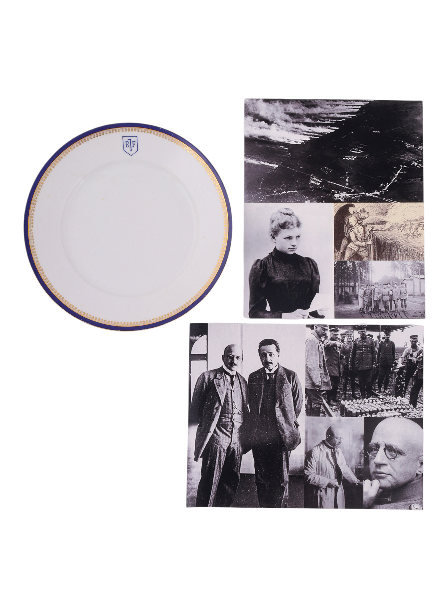 A FRITZ HABER OWNED AND COMMISSIONED RJF GERMAN JEWISH COMMEMORATIVE PORCELAIN PLATE, BERLIN, C. 1920S–1930S