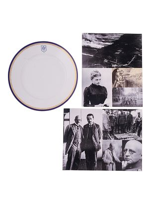 A FRITZ HABER OWNED AND COMMISSIONED RJF GERMAN JEWISH COMMEMORATIVE PORCELAIN PLATE, BERLIN 