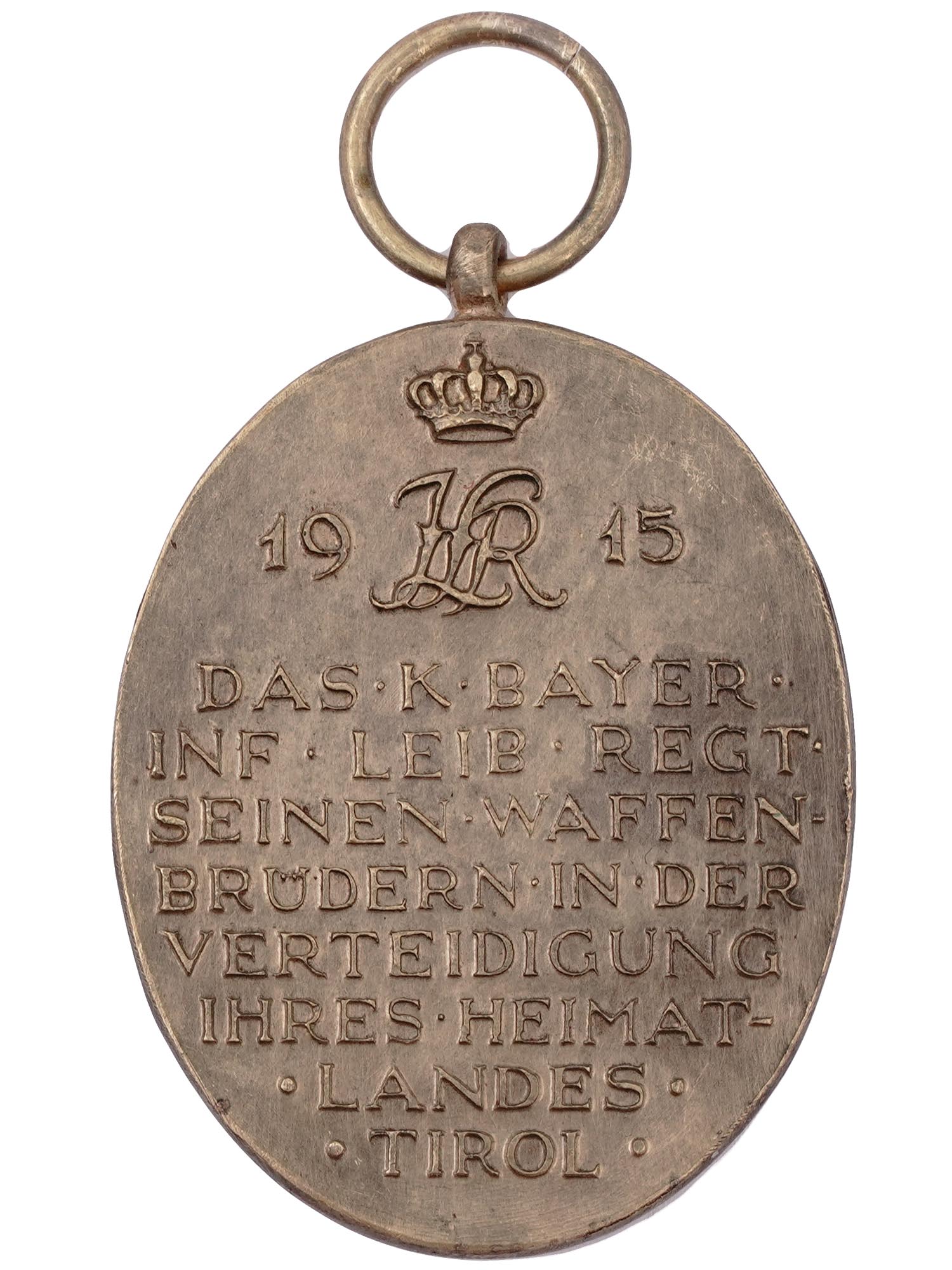 A 1915 BAVARIAN LEIB REGT DEFENCE OF TYROL MEDAL