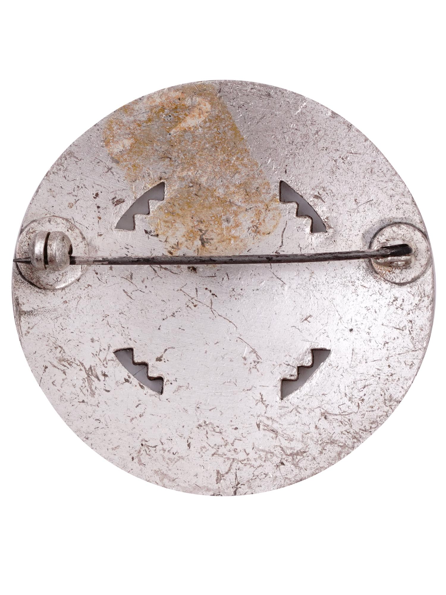 A GERMAN ENAMELED MIDWIFE BROOCH PIN BACK CONSTRUCTION