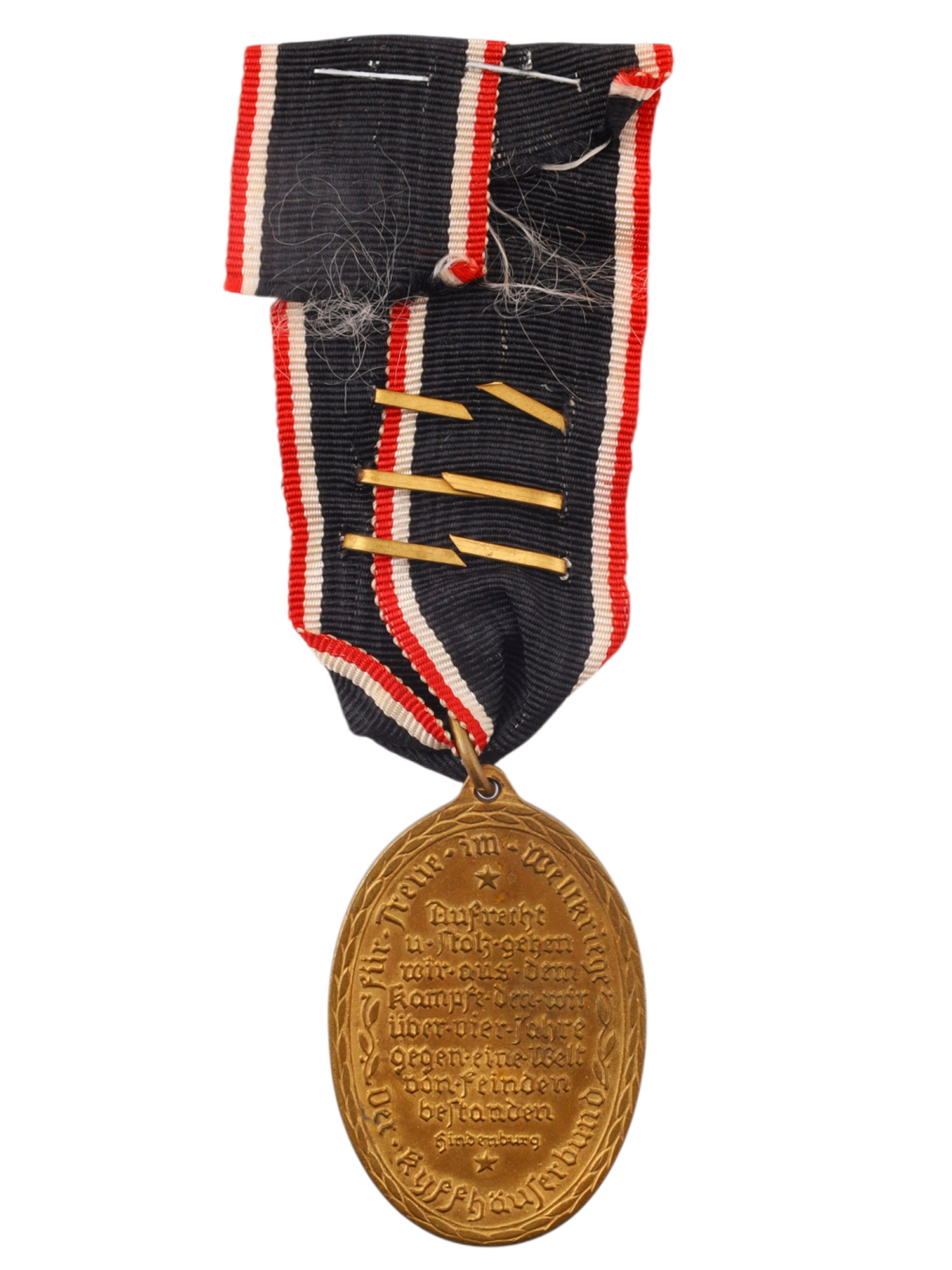 A GERMAN KYFFHÄUSER VETERANS ASSOCIATION MEDAL WITH THREE CAMPAIGN BARS