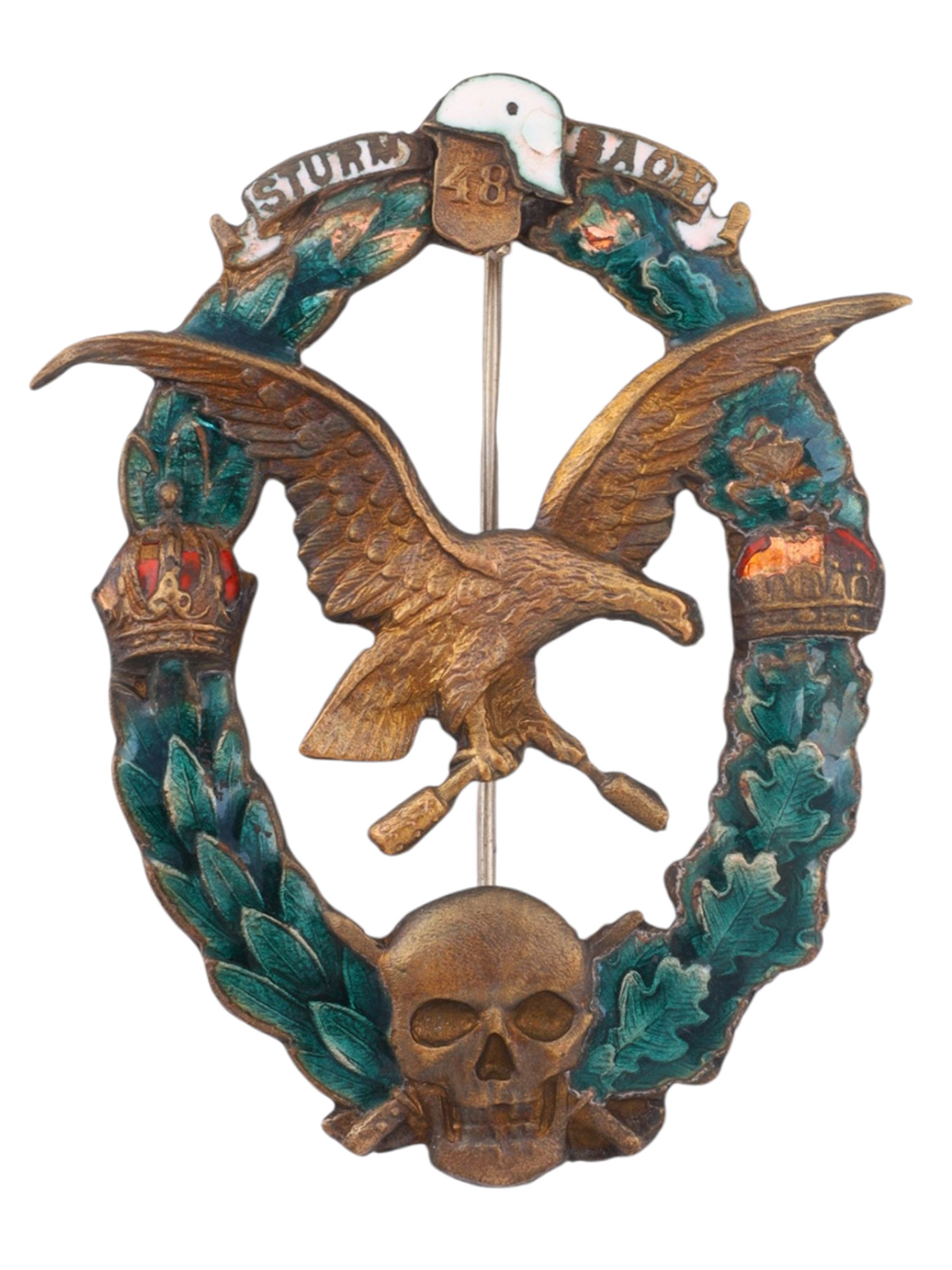 A FIRST WORLD WAR GERMAN IMPERIAL AVIATION VETERAN'S BADGE, "STURMVOGEL 48"