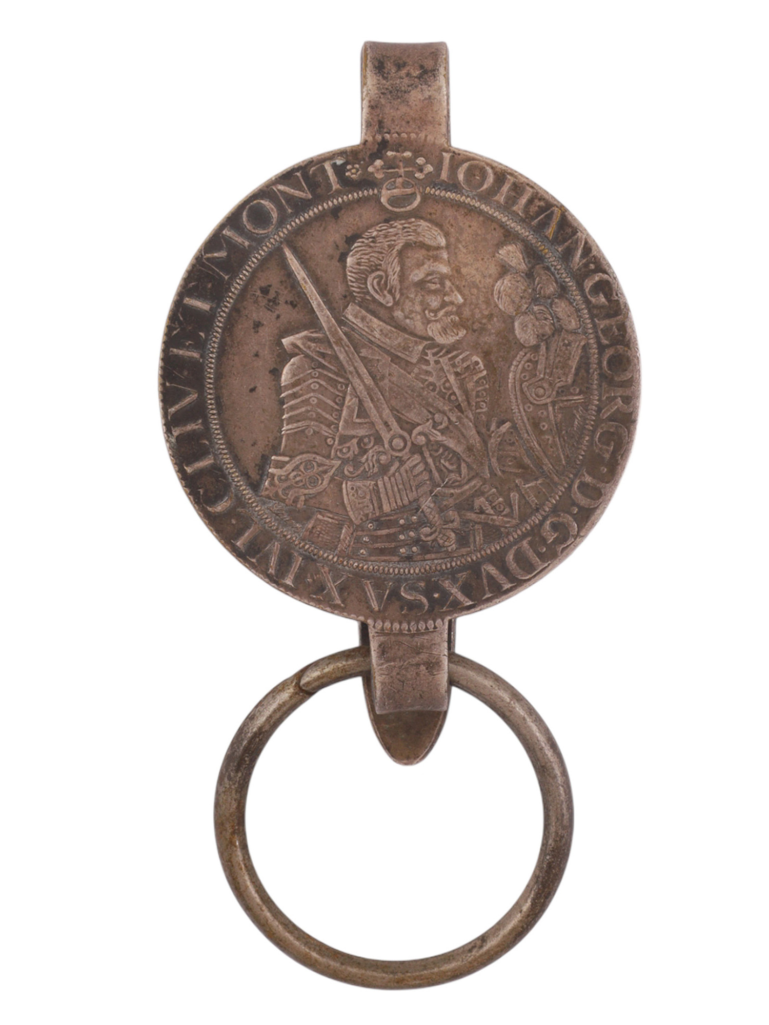 A GERMAN SILVER EQUESTRIAN OR HARNESS ORNAMENT DEPICTING JOHANN GEORG I OF SAXONY, 18TH–19TH CENTURY
