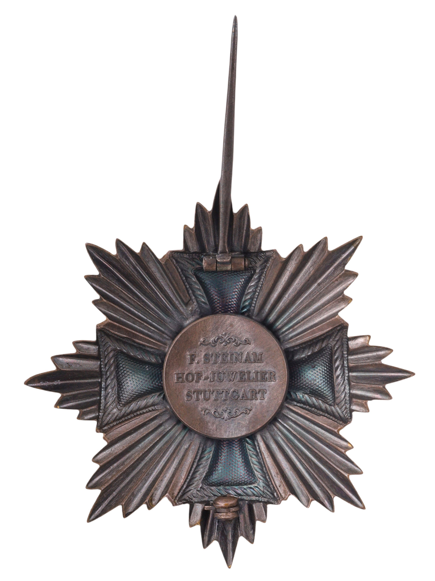 A KNIGHT'S CROSS BREAST STAR OF THE WÜRTTEMBERG ORDER OF FREDERICK (FRIEDRICHS-ORDEN), WITH SWORDS, BY F. STEINAM