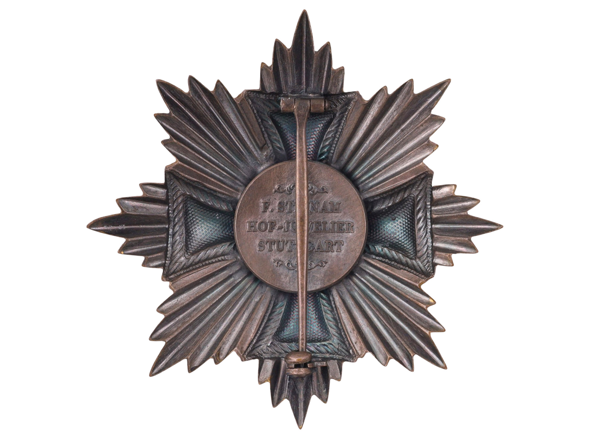 A KNIGHT'S CROSS BREAST STAR OF THE WÜRTTEMBERG ORDER OF FREDERICK (FRIEDRICHS-ORDEN), WITH SWORDS, BY F. STEINAM