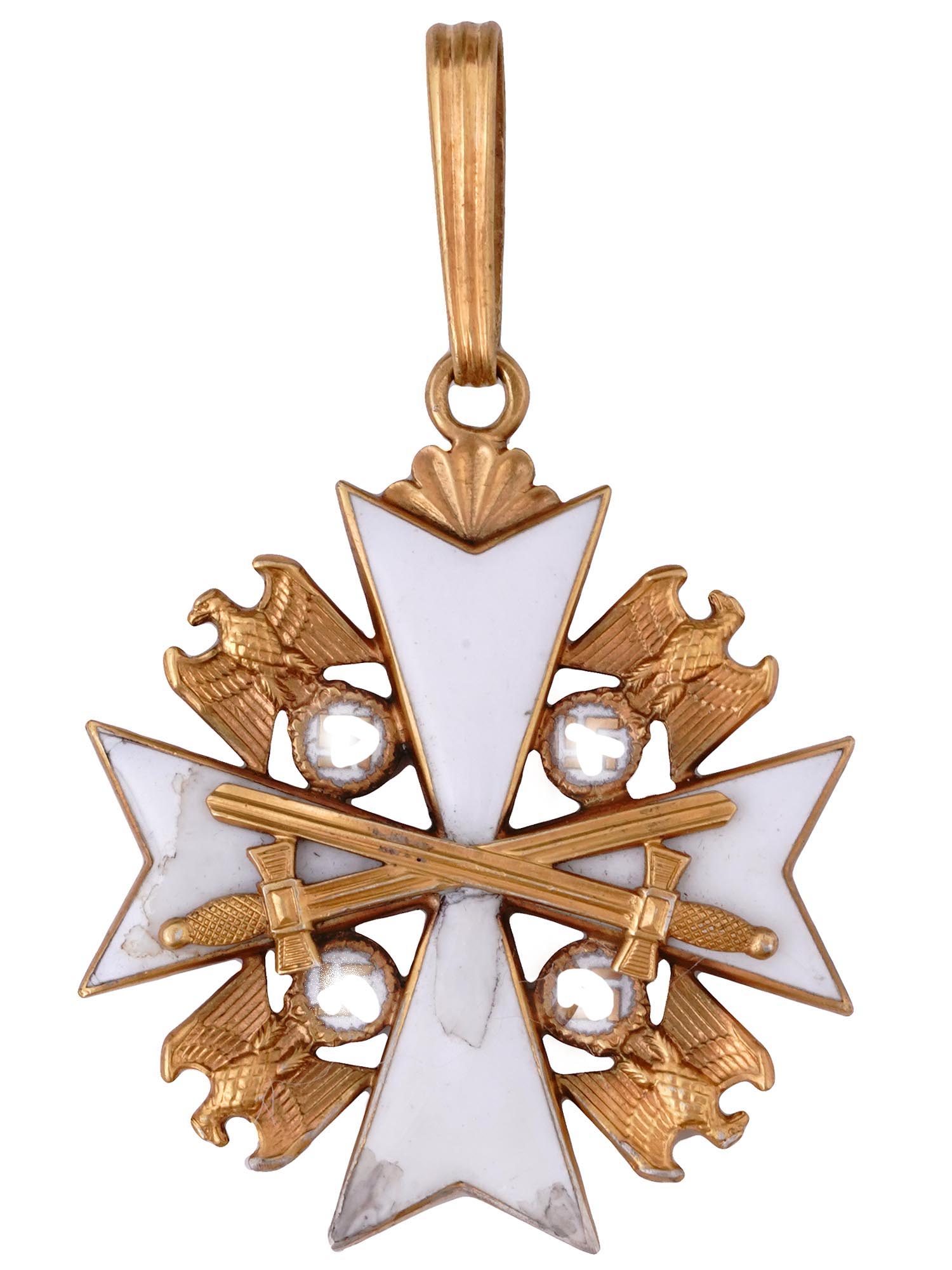 AN ORDER OF THE GERMAN EAGLE, III CLASS CROSS WITH SWORDS, TYPE I, BY DESCHLER & SOHN, MUNICH