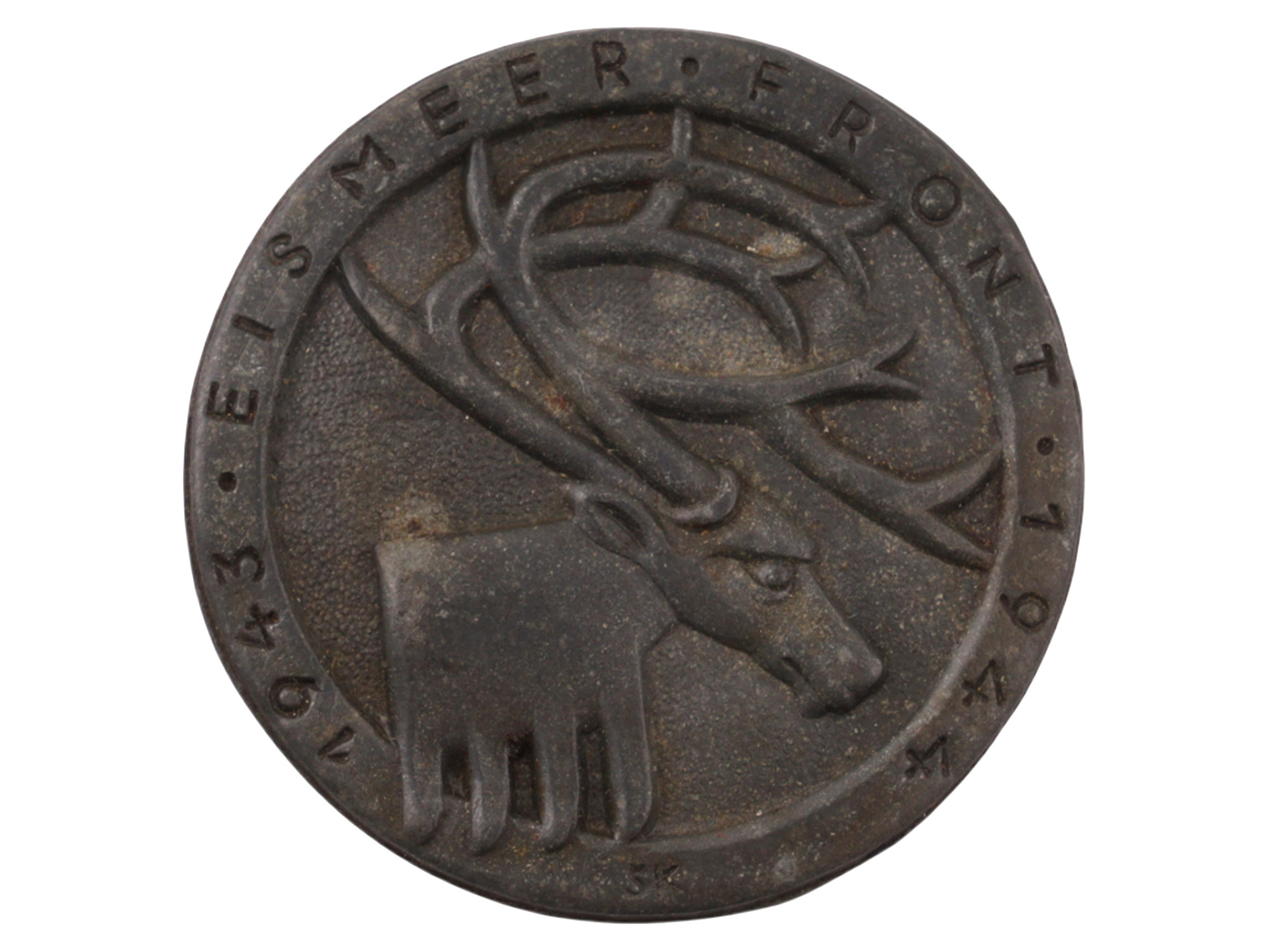 A WW2 GERMAN EISMEER (ARCTIC) FRONT 1943-1944 CAP BADGE