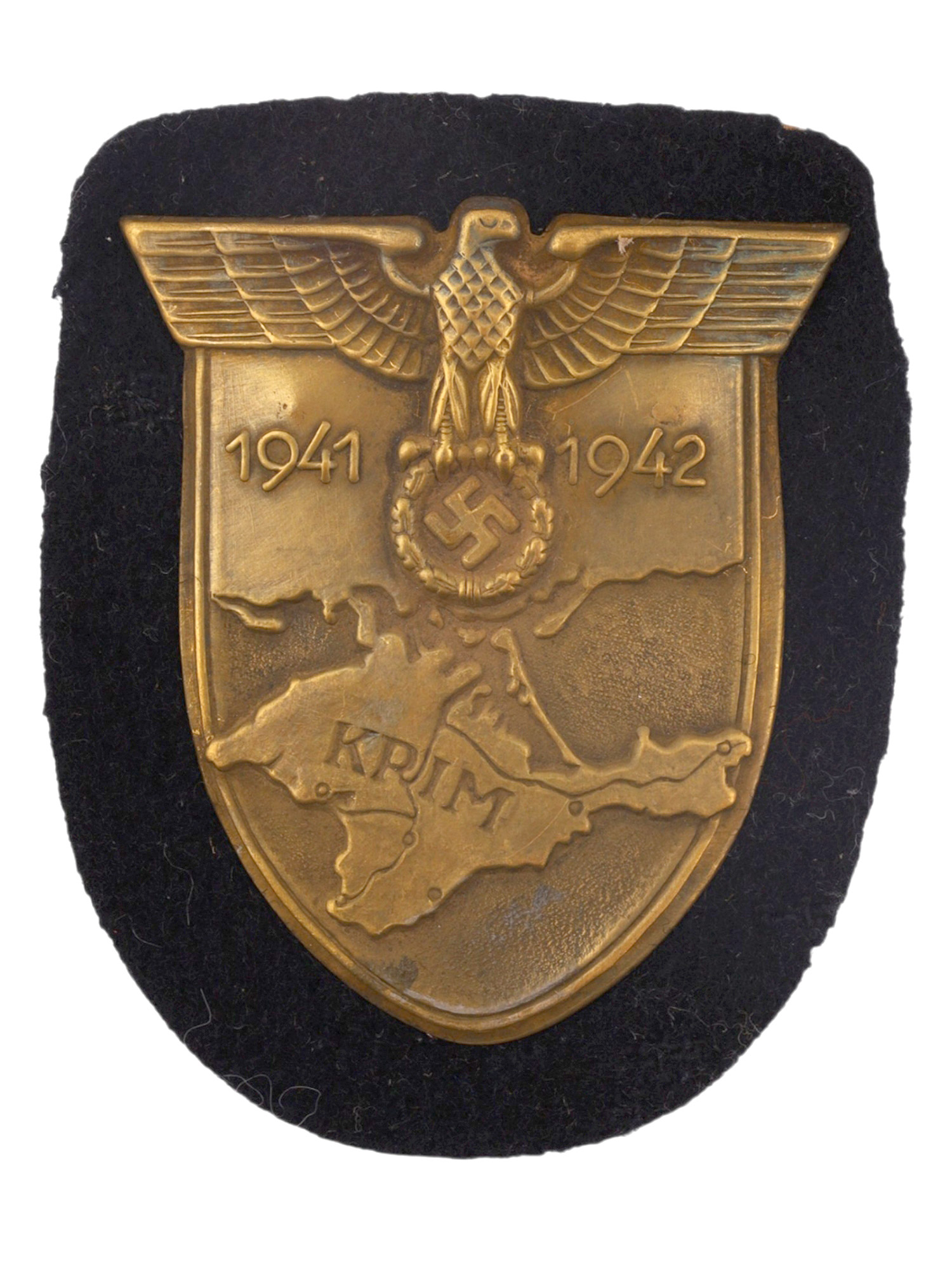 A GERMAN CRIMEA SHIELD (KRIMSCHILD) COMMEMORATIVE PLAQUE