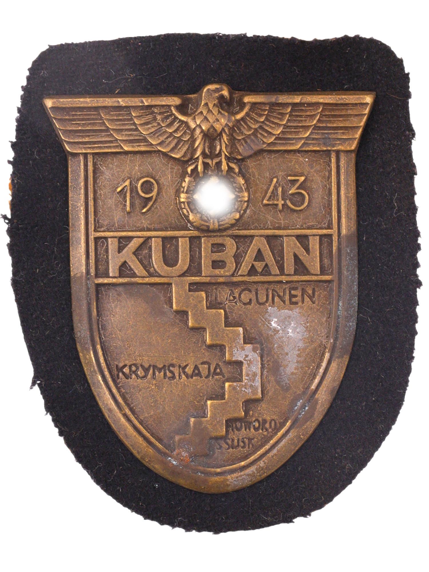 A GERMAN WWII KUBAN CAMPAIGN SHIELD, 1943