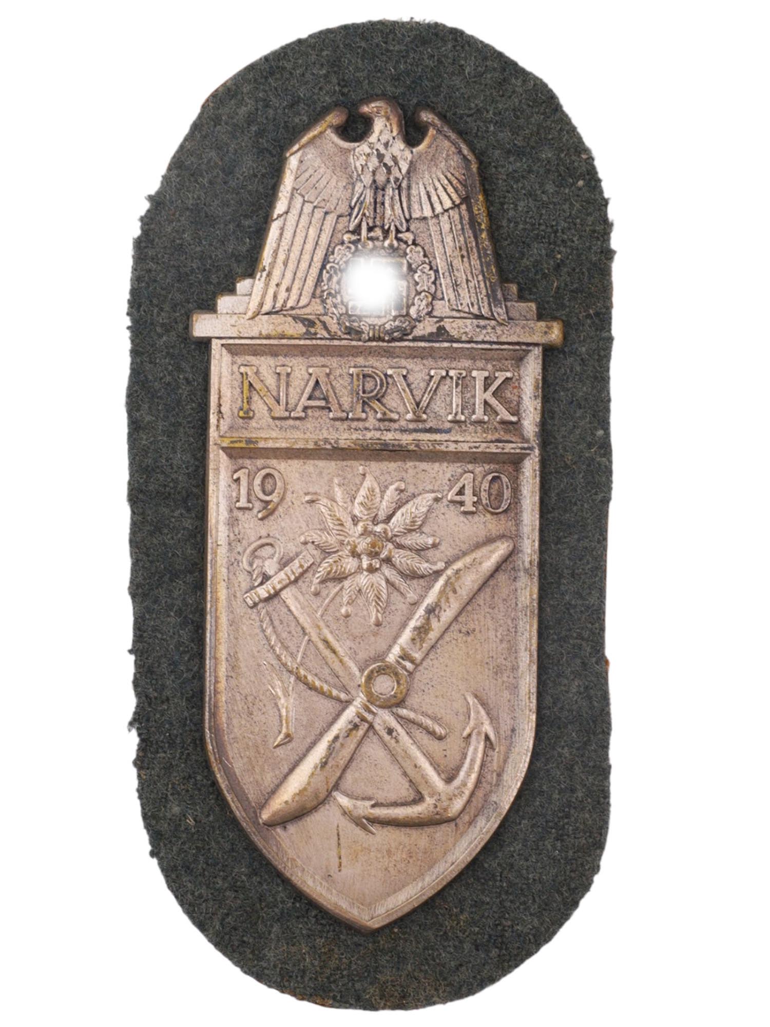 A GERMAN NARVIK CAMPAIGN SHIELD, 1940, THIRD REICH PERIOD