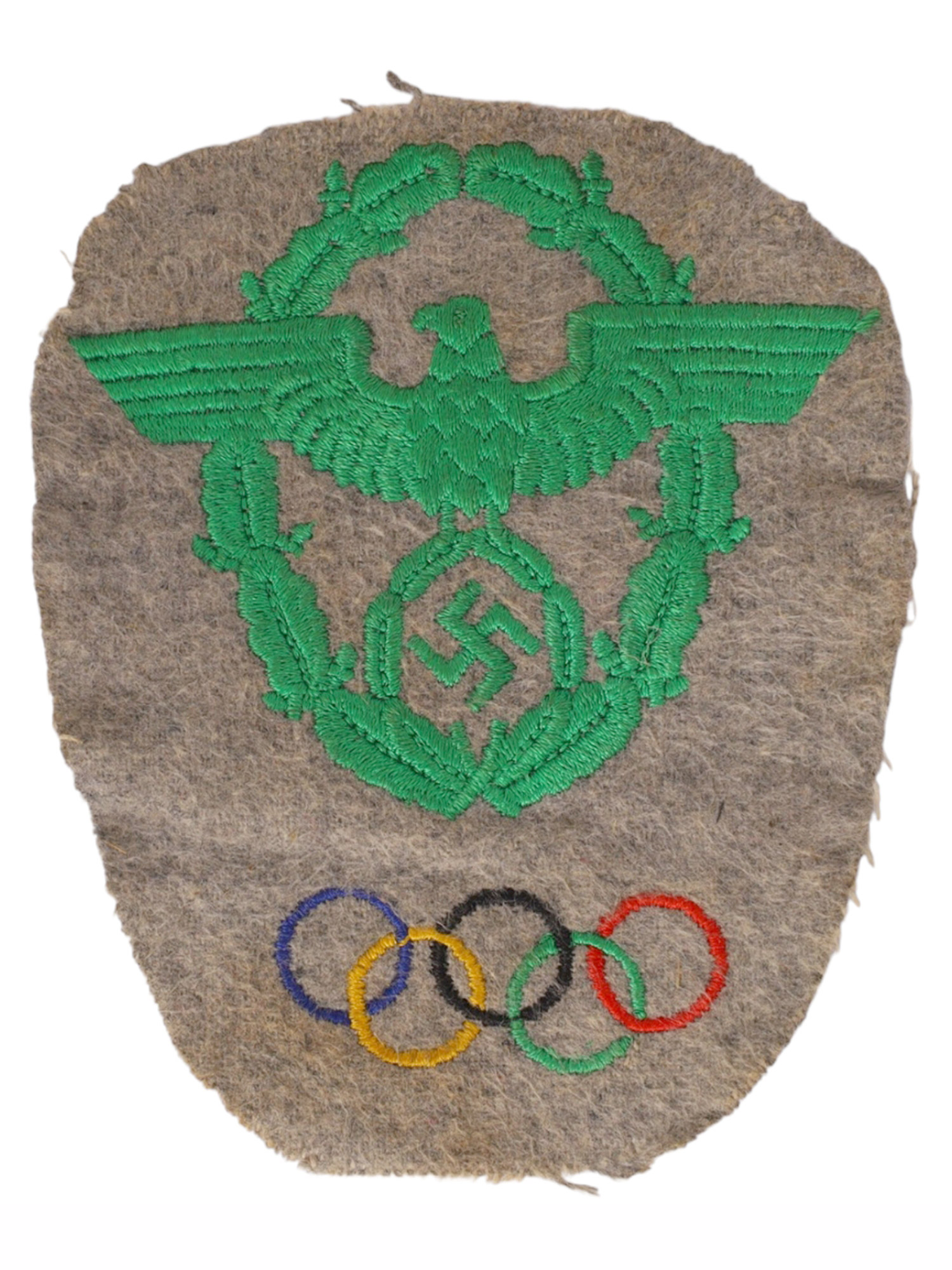 AN NSRL / GERMAN OLYMPIC GAMES COMMEMORATIVE SLEEVE PATCH, 1936 PERIOD