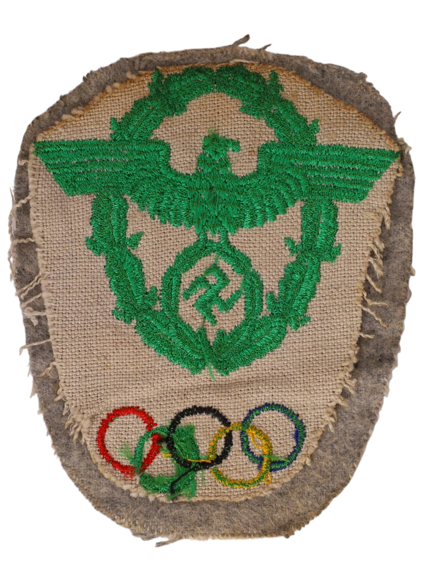 AN NSRL / GERMAN OLYMPIC GAMES COMMEMORATIVE SLEEVE PATCH, 1936 PERIOD